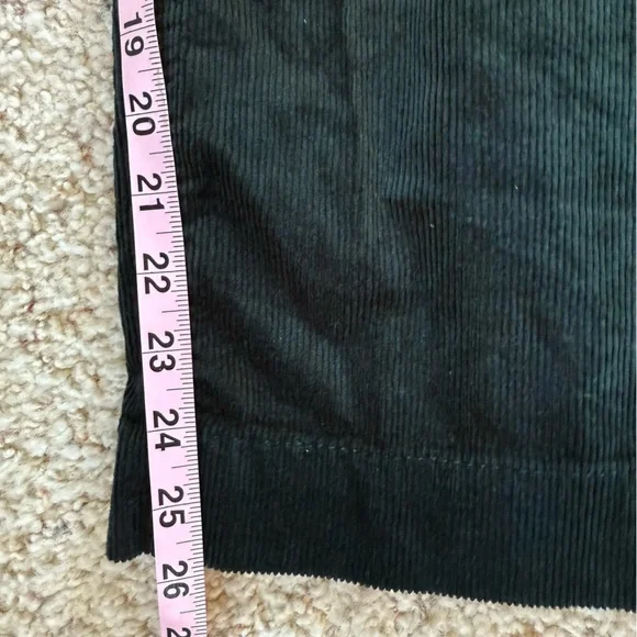 Anthropologie Maeve Colette Bow Corduroy Wide Crop Leg Pants 28 Forest Green - Picture 10 of 14